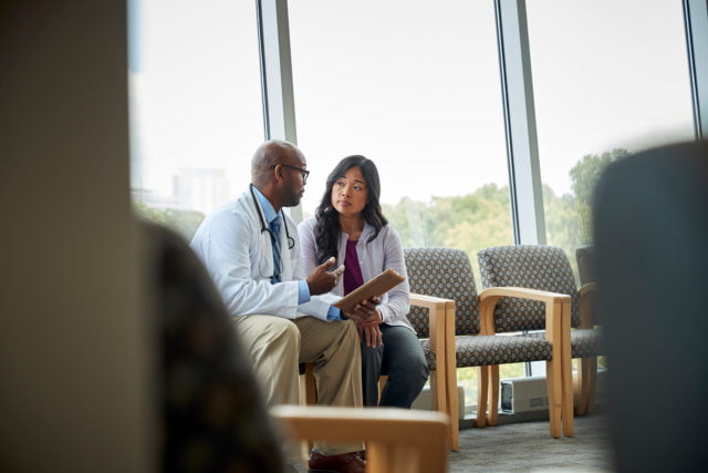 Young woman in doctor's office