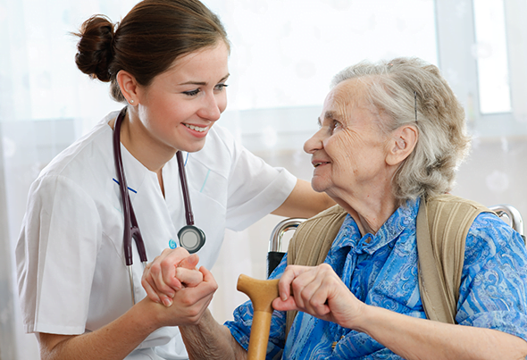 Nurse and her patient